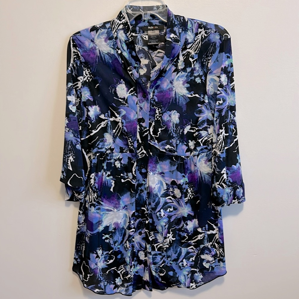 Tunic blouse by Style & Co., women’s size L, 3/4 sleeve